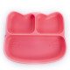 Babywise Cub Πιάτο Σιλικόνης Γατούλα με Χωρίσματα SLP052 Ροζ, 1τμχ