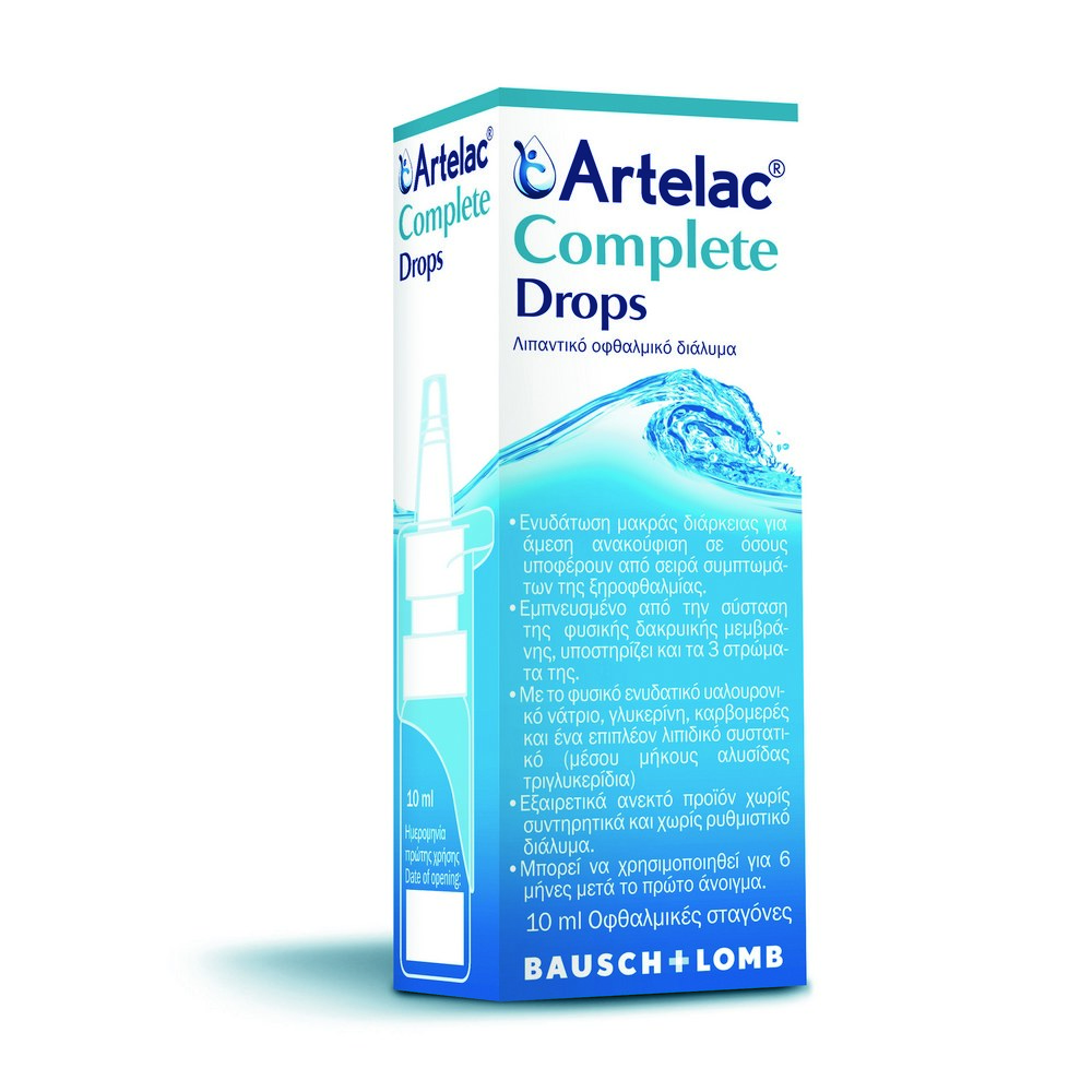 Bausch & Lomb Artelac Complete -Λιπαντικό Οφθαλμικό Διάλυμα Σε Σταγόνες, 10ml