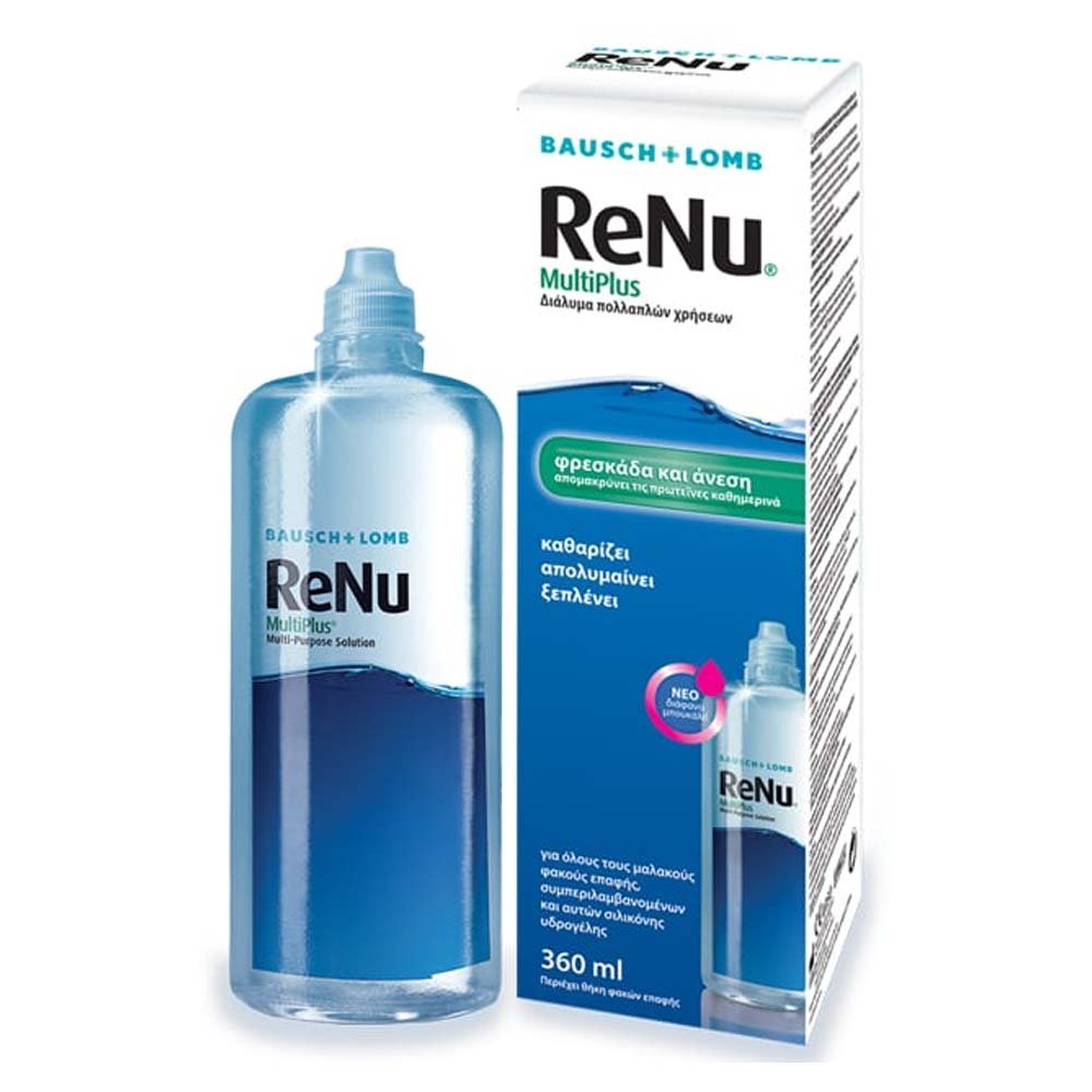 Bausch & Lomb ReNu Multiplus Διάλυμα Καθαρισμού Φακών Επαφής Πολλαπλών Χρήσεων, 360ml