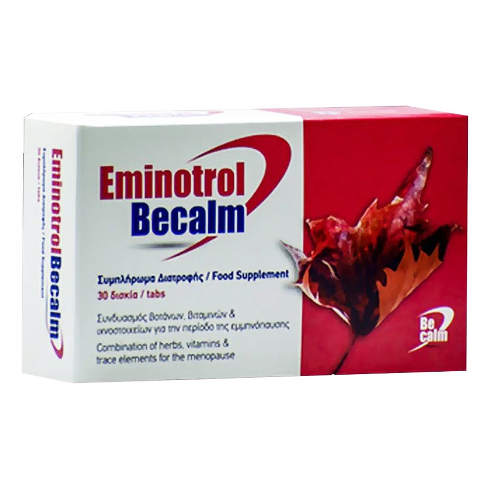 Becalm Eminotrol Συμπλήρωμα Διατροφής Για Ανακούφιση Από Τα Συμπτώματα Της Εμμηνόπαυσης, 30 ταμπλέτες