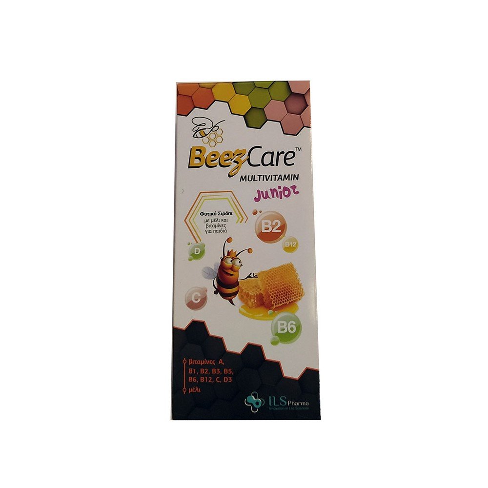 Beezcare Dry Φυτικό Σιρόπι με μέλι και βιταμίνες για παιδιά, 140ml