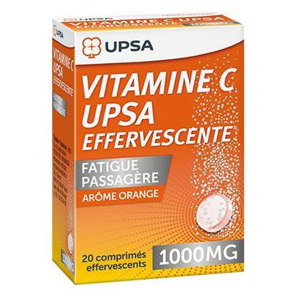 Upsavit-C Vitamin C 1000mg Συμπλήρωμα Διατροφής Βιταμίνης C με Γεύση Πορτοκάλι, 20 αναβρ.δισκία  