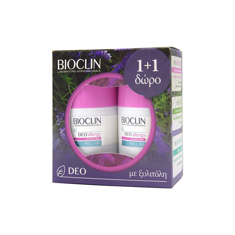 Bioclin Promo Deo Allergy Alcohol Free Roll-on Αποσμητικό 50ml 1+1