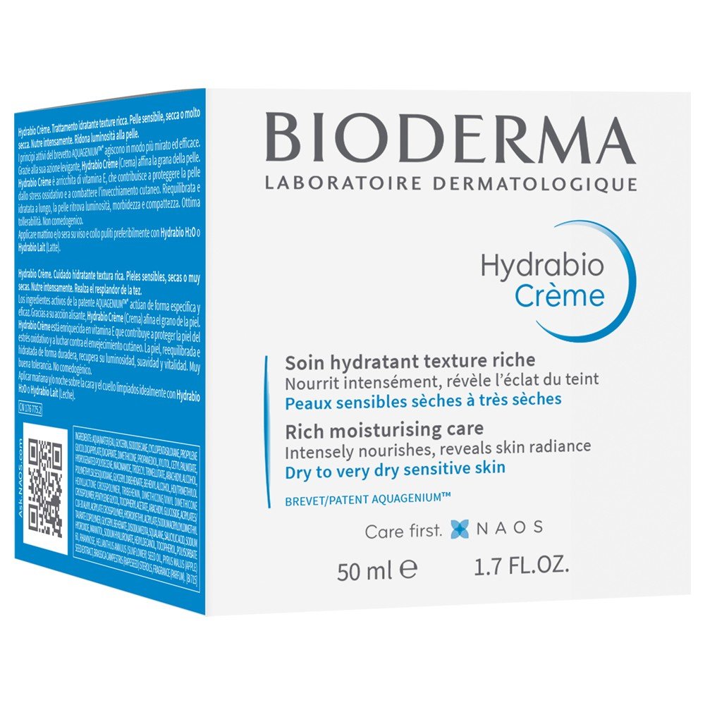 Bioderma Hydrabio Creme Πλούσια Ενυδατική Κρέμα για Αφυδατωμένο Ευαίσθητο Δέρμα, 50ml