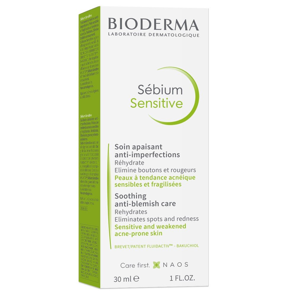 Bioderma Sebium Sensitive Kρέμα για άτομα με Ακμή, Εύθραυστη και Ευαίσθητη Επιδερμίδα, 30ml