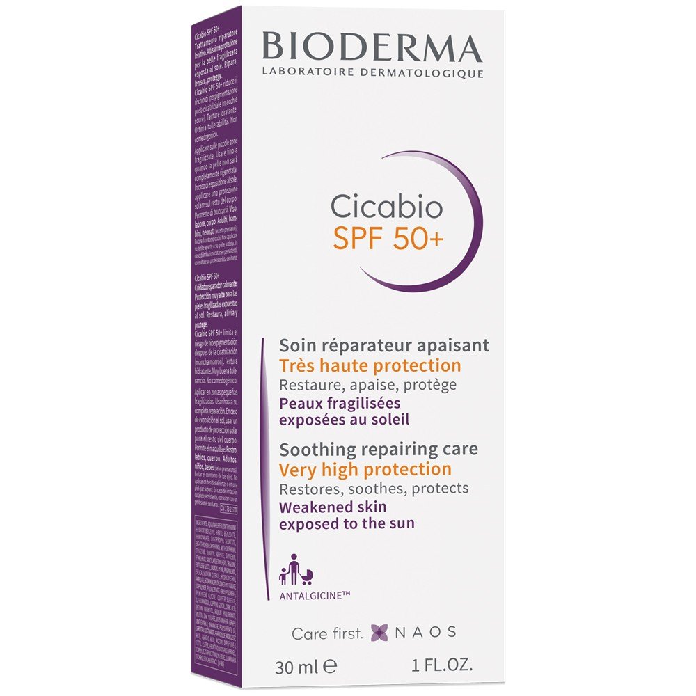 Bioderma Cicabio Soin Reparateur SPF50+ Αντηλιακή Κρέμα Προσώπου & Σώματος για την Προστασία από Υπερμελάγχρωσης μετά από Επεμβάσεις ή Θεραπείες, 30ml