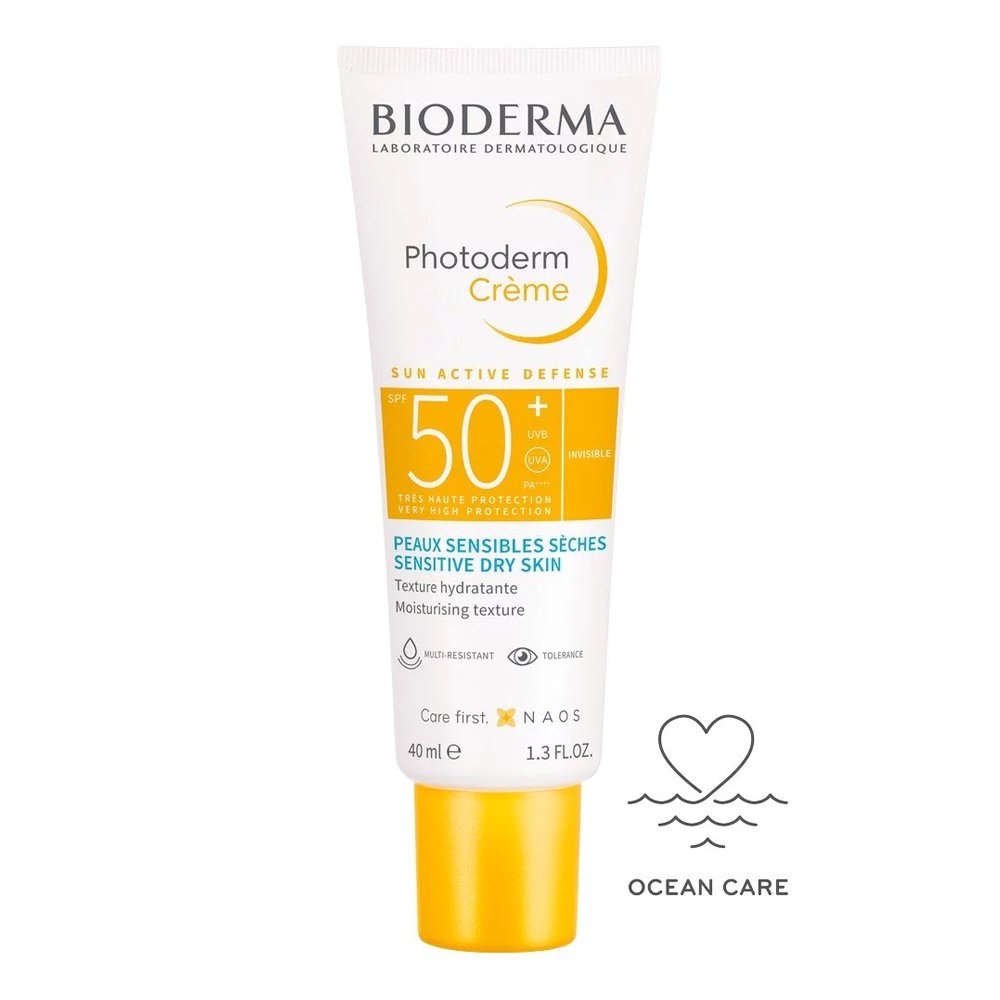 Bioderma Photoderm Cream, Ενυδατική Αντηλιακή Προστασία, Λεπτόρρευστη Υφή, Για το Κανονικό Προς Ξηρό Ευαίσθητο Δέρμα SPF50+, 40ml
