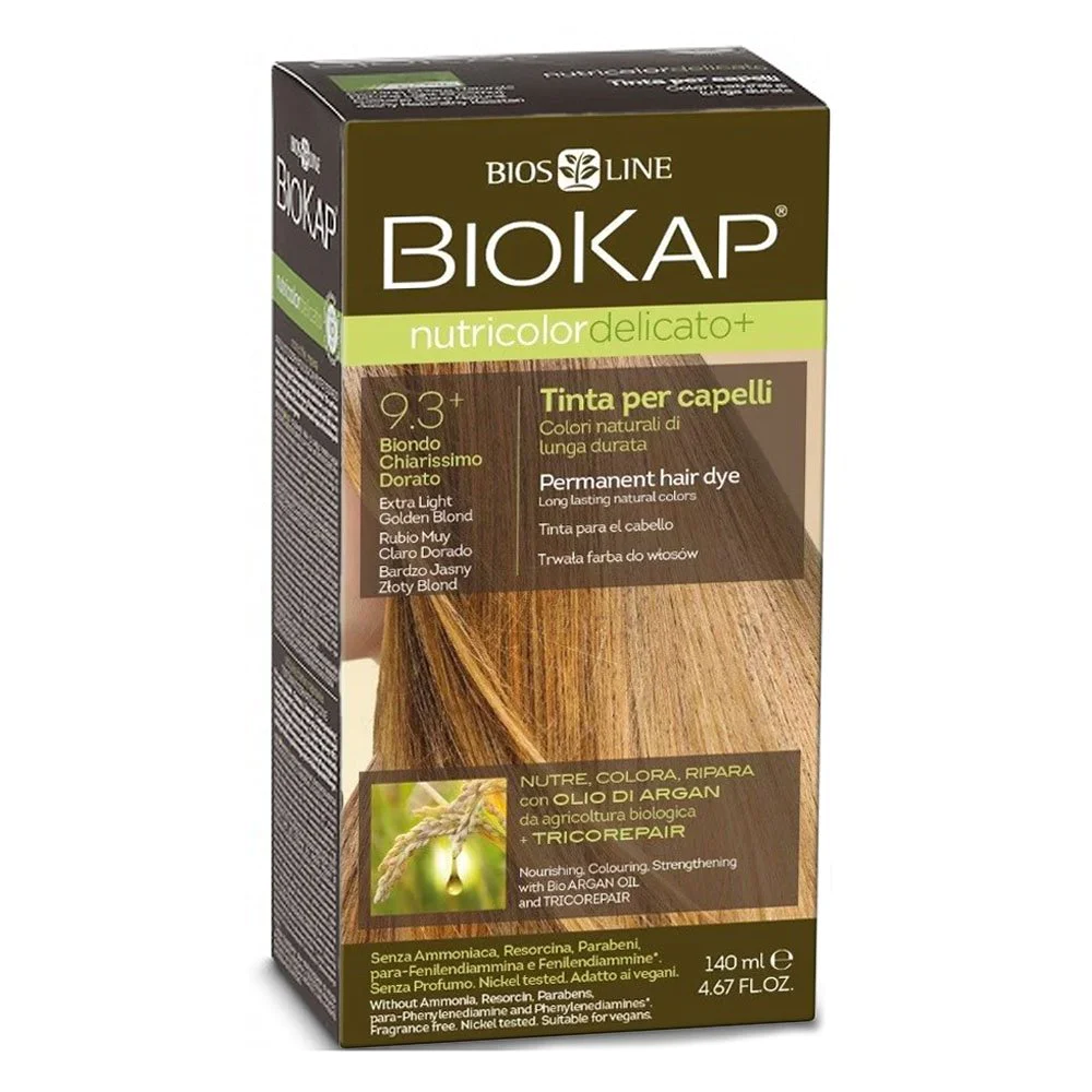 Biokap Nutricolor Delicato Βαφή Μαλλιών No 9.3 Πολύ Ξανθό Ανοιχτό Χρυσαφί, 140ml Biokap Nutricolor Delicato Βαφή Μαλλιών No 9.3 Πολύ Ξανθό Ανοιχτό Χρυσαφί, 140ml