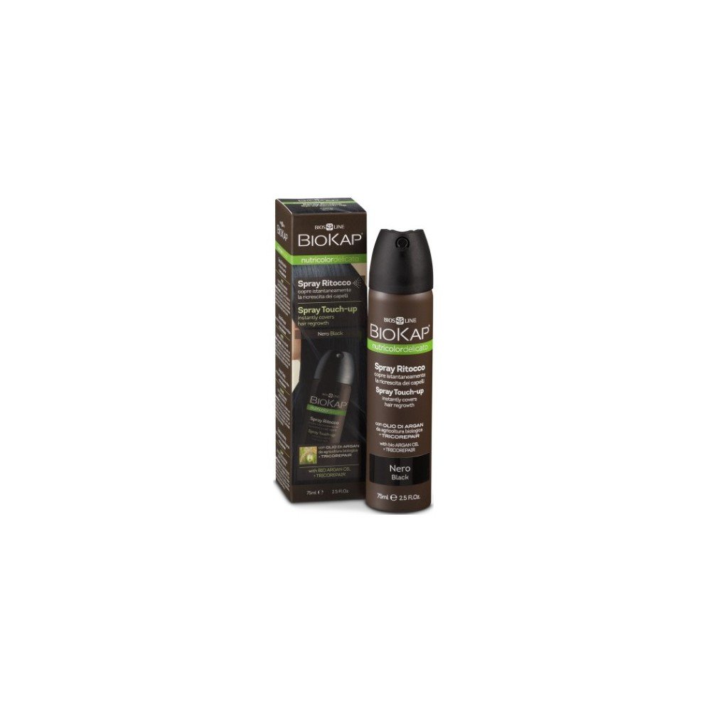 Biokap Nutricolor Delicato Spray Touch-Up Black Εκνέφωμα για την κάλυψη της Ρίζας, 75ml