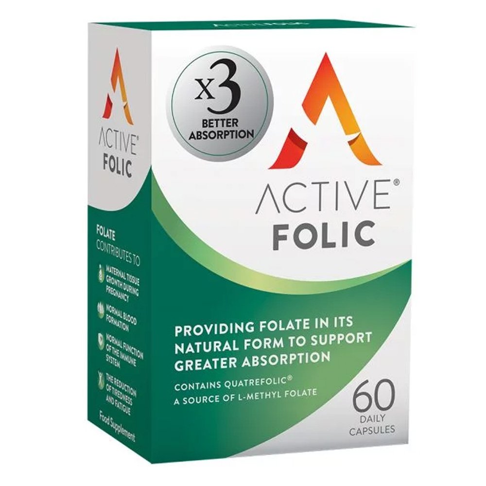 Bionat Active Folic Acid Συμπλήρωμα Φυλλικού Οξέος για την Παραγωγή Κυτταρικής Ενέργειας, 60caps