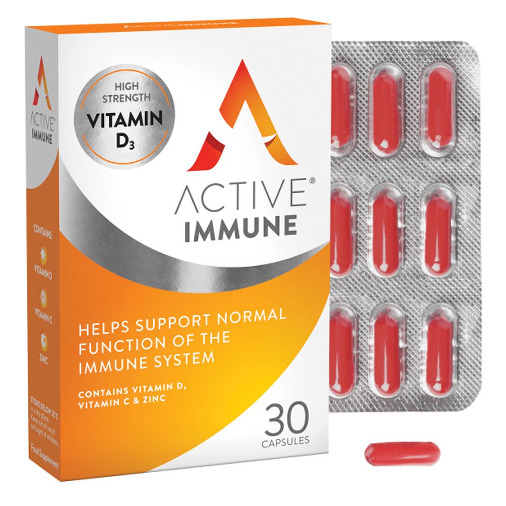 Bionat Active Immune Immuunity Boost Vitamin D, C & Zinc, 30caps