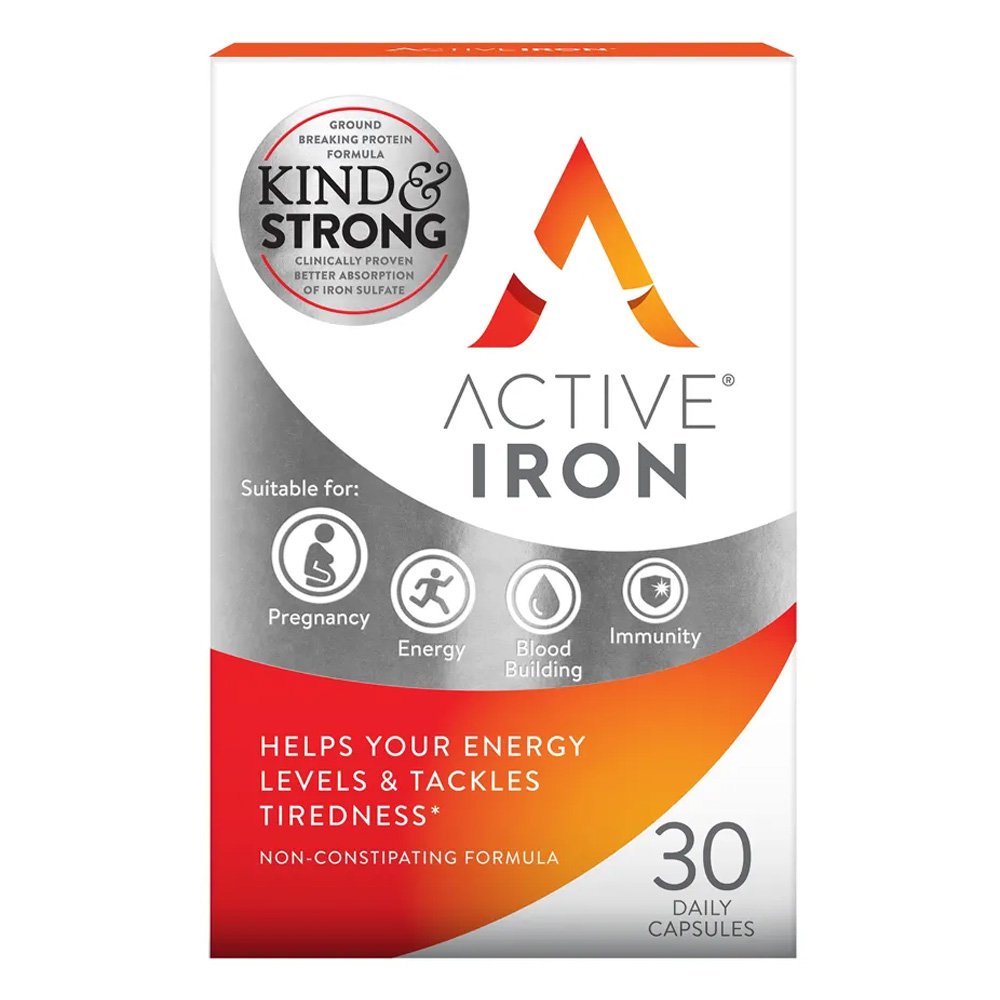 Bionat Active Iron 25mg Συμπλήρωμα Διατροφής με Σίδηρo, 30caps
