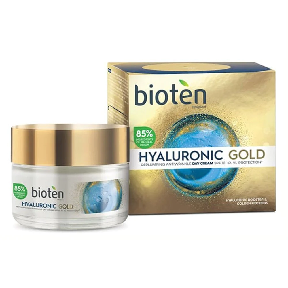 Bioten Hyaluronic Gold Αντιρυτιδική Κρέμα Ημέρας Αναδιαμόρφωσης SPF10, 50ml Bioten Hyaluronic Gold Αντιρυτιδική Κρέμα Ημέρας Αναδιαμόρφωσης SPF10, 50ml