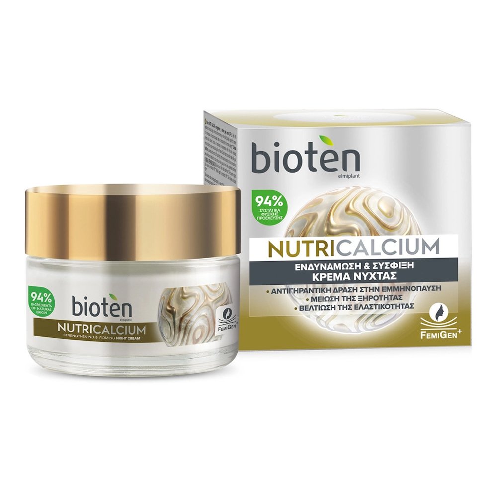 Bioten Nutricalcium Κρέμα Nύχτας Ενδυνάμωσης & Αναπλήρωσης Ελαστικότητας 50ml