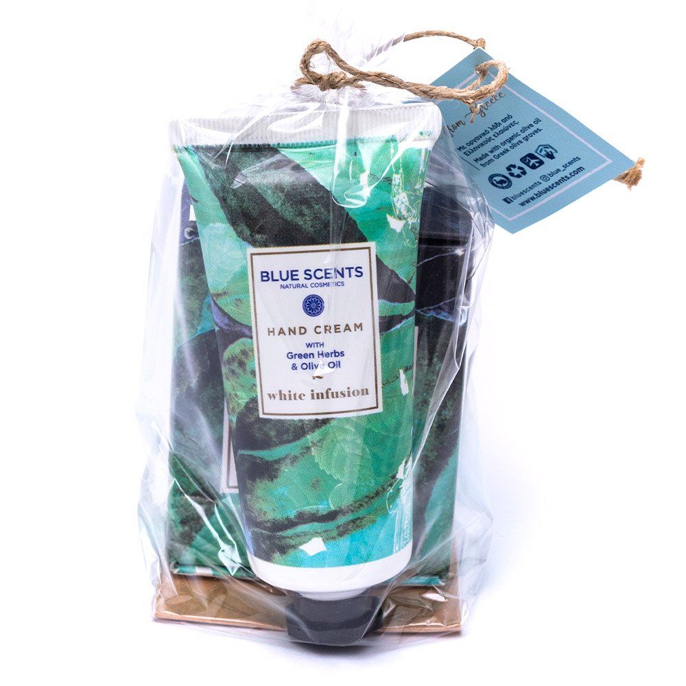 Blue Scents Mini Gift Set White Infusion Κρέμα Χεριών, 75ml & Luxury Σαπούνι, 135gr