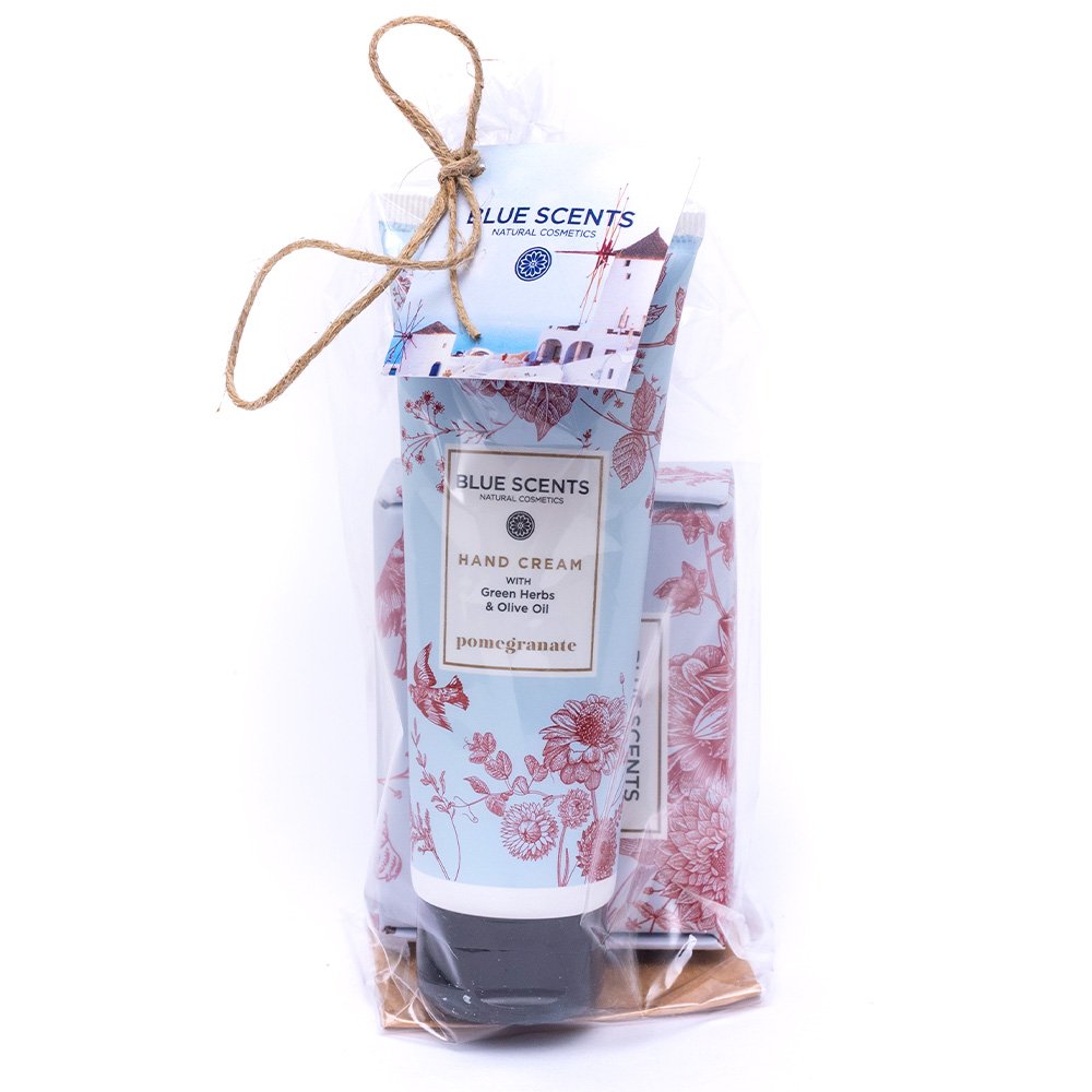 Blue Scents Mini Gift Set Pomegranate Κρέμα Χεριών, 75ml & Luxury Σαπούνι, 135gr