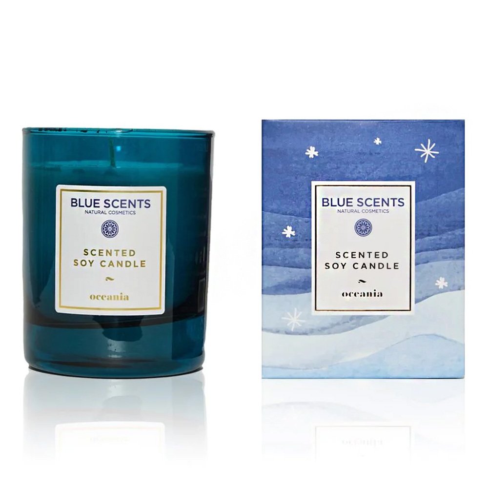 Blue Scents Scented Soy Candle Oceania Αρωματικό Κερί Χώρου με Άρωμα Φρεσκάδας, 145g