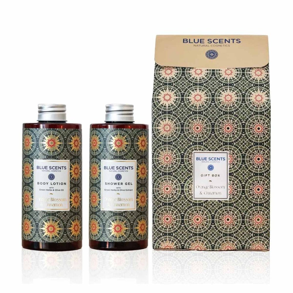 Blue Scents Gift Set Περιποίησης για Καθαρισμό Σώματος με Αφρόλουτρο & Λοσιόν Orange Blossom & Cinnamon, 600ml