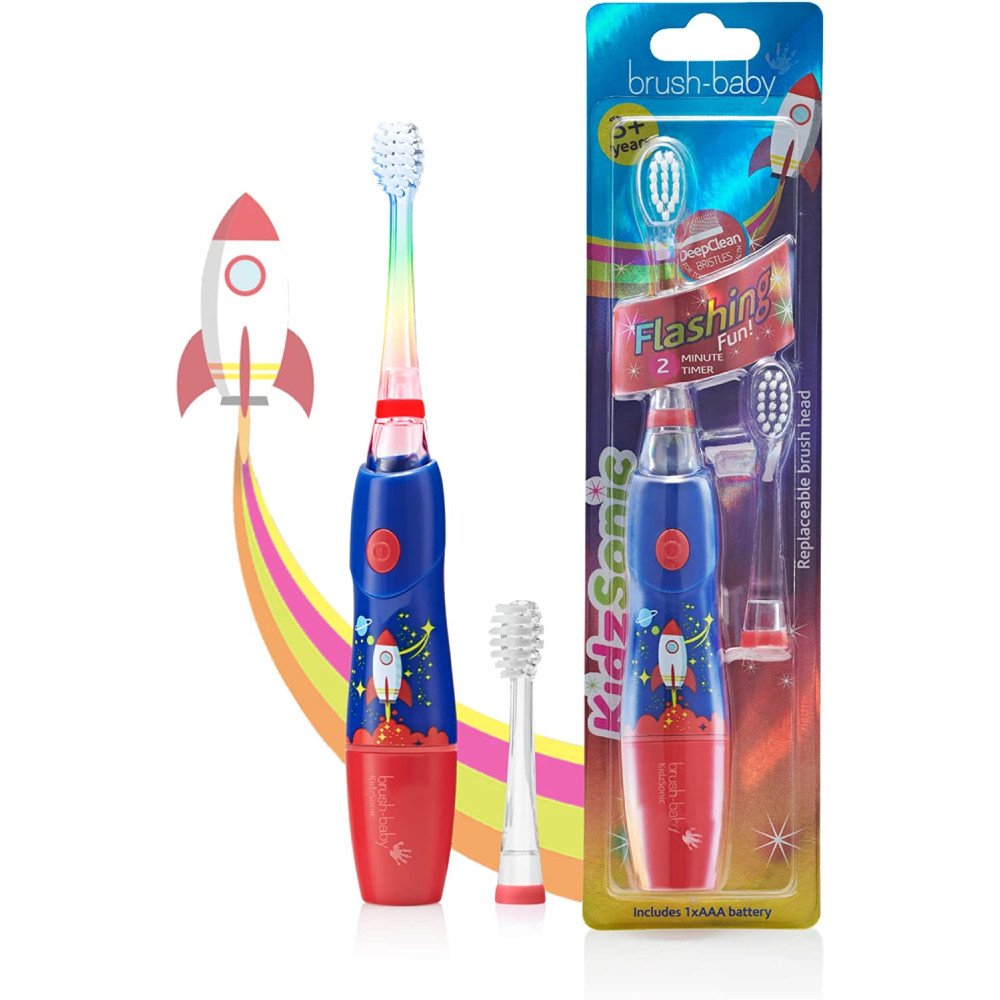 Brush Baby KidzSonic Rocket Παιδική Ηλεκτρική Οδοντόβουρτσα 3+, 1 τμχ