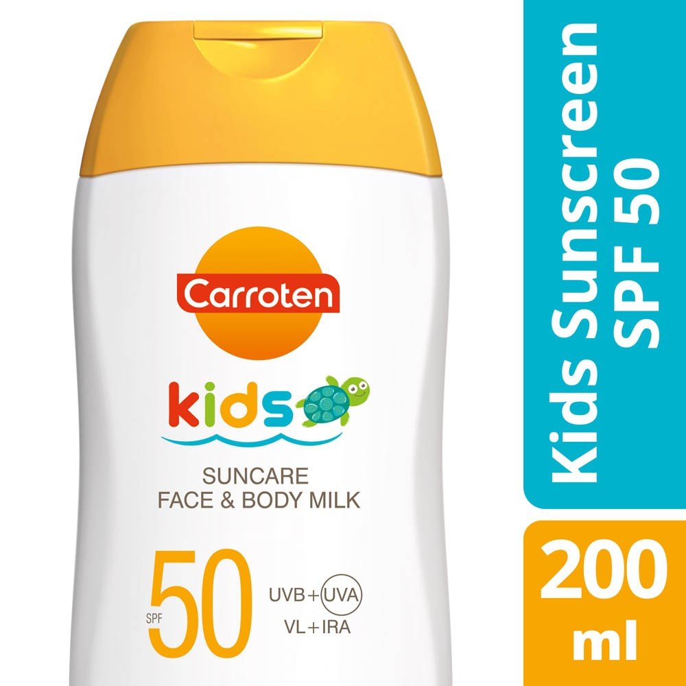Carroten Kids Suncare Face & Body Milk, Παιδικό Αντηλιακό Γαλάκτωμα Προσώπου & Σώματος SPF50+, 200ml