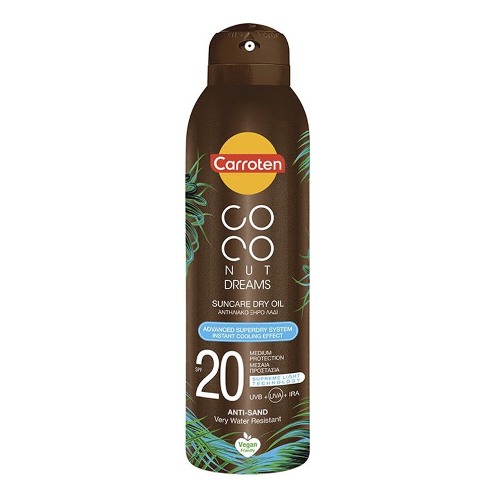 Carroten Coconut Dreams Suncare Dry Oil Αντηλιακό Ξηρό Λάδι Spray SPF20+, 150ml