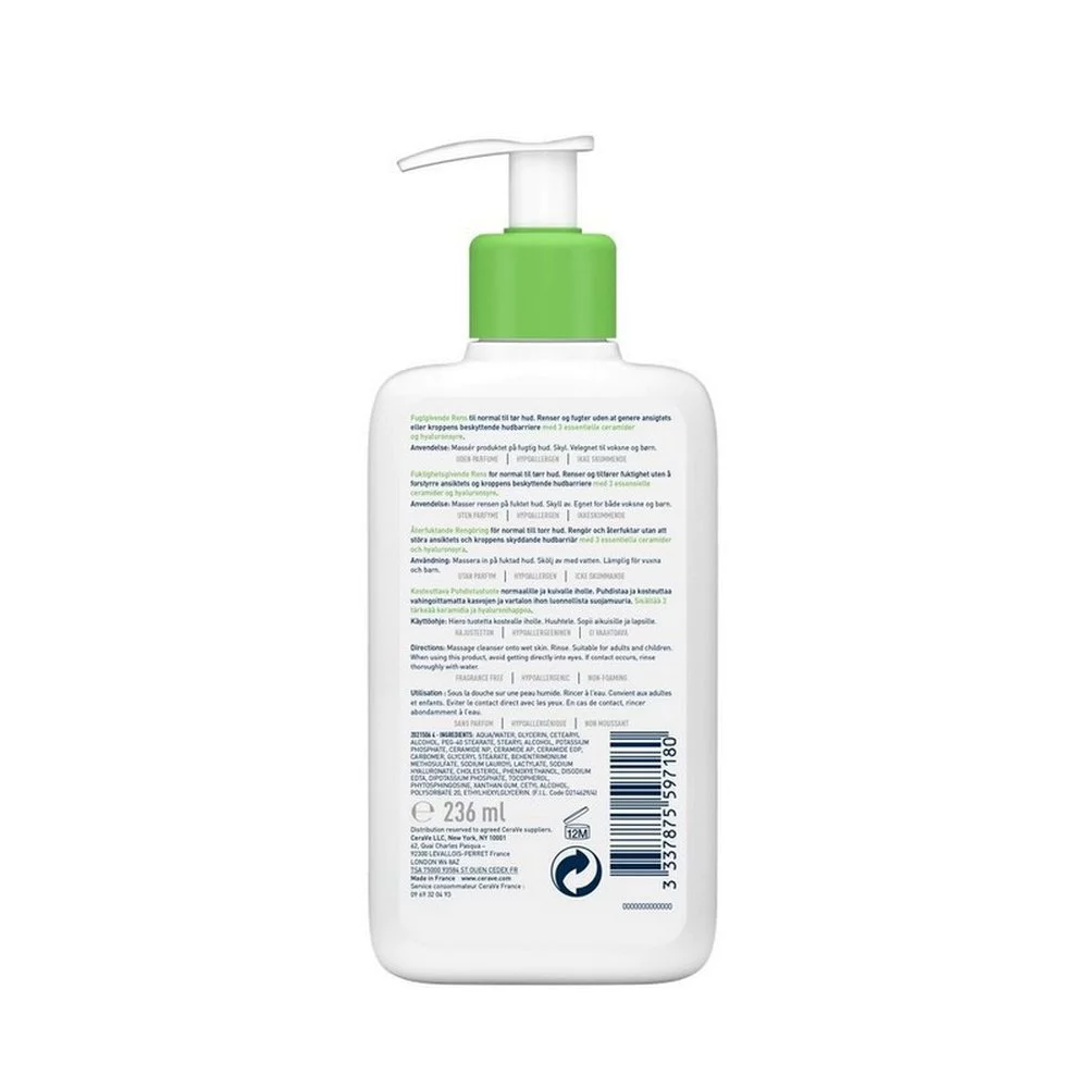 CeraVe Hydrating Cleanser Ενυδατική Μη Αφρίζουσα Κρέμα Καθαρισμού για Πρόσωπο και Σώμα με Υαλουρονικό Οξύ, Ceramides και Γλυκερίνη, 236ml CeraVe Hydrating Cleanser Ενυδατική Μη Αφρίζουσα Κρέμα Καθαρισμού για Πρόσωπο και Σώμα με Υαλουρονικό Οξύ, Ceramides και Γλυκερίνη, 236ml