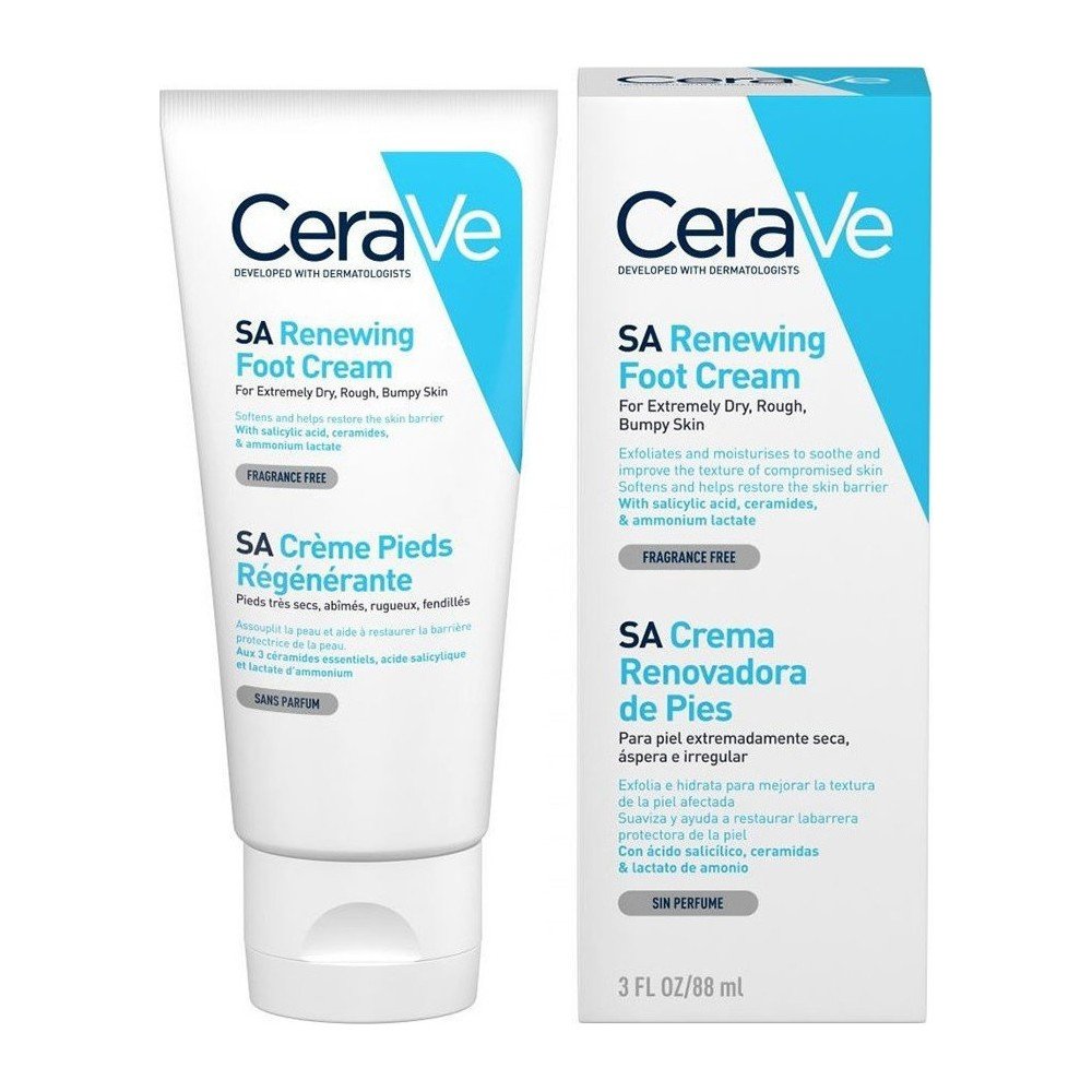 CeraVe SA Renewing Foot Cream Απολεπιστική Κρέμα Ποδιών, 88ml
