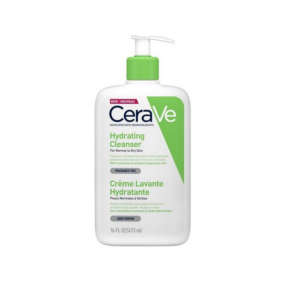 CeraVe Hydrating Cleanser Ενυδατική Μη Αφρίζουσα Κρέμα Καθαρισμού για Πρόσωπο και Σώμα με Υαλουρονικό Οξύ, Ceramides και Γλυκερίνη, 473ml