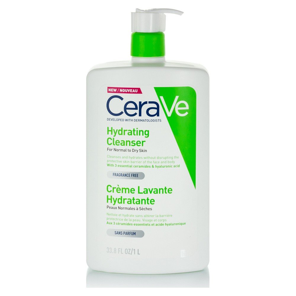 CeraVe Hydrating Cleanser Κρέμα Καθαρισμού Προσώπου & Σώματος, για κανονικη προς ξηρη επιδερμιδα, 1lt