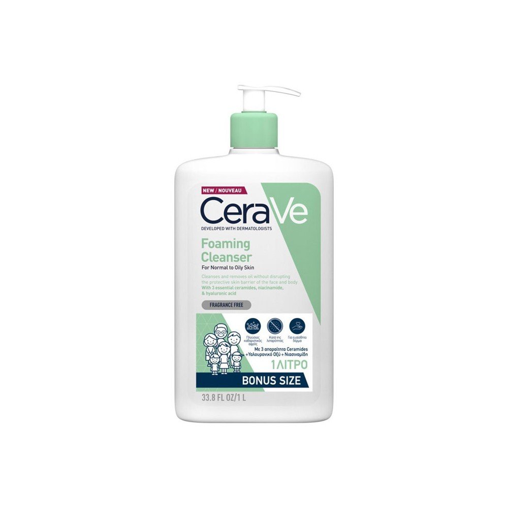 CeraVe Foaming Gel Normal To Oily Cleanser 1000ml