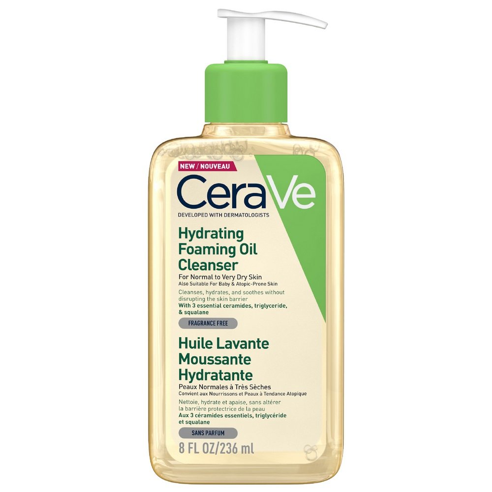 Cerave Hydrating Foaming Oil Cleanser Λάδι Καθαρισμού Προσώπου & Σώματος για Κανονικό έως Ξηρό Δέρμα, 236ml