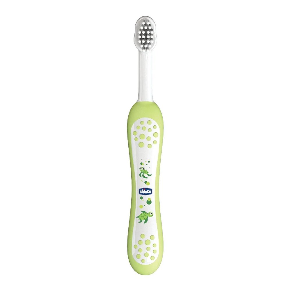 Chicco Toothbrush Οδοντόβουρτσα 6m+ Πράσινη, 1τμχ