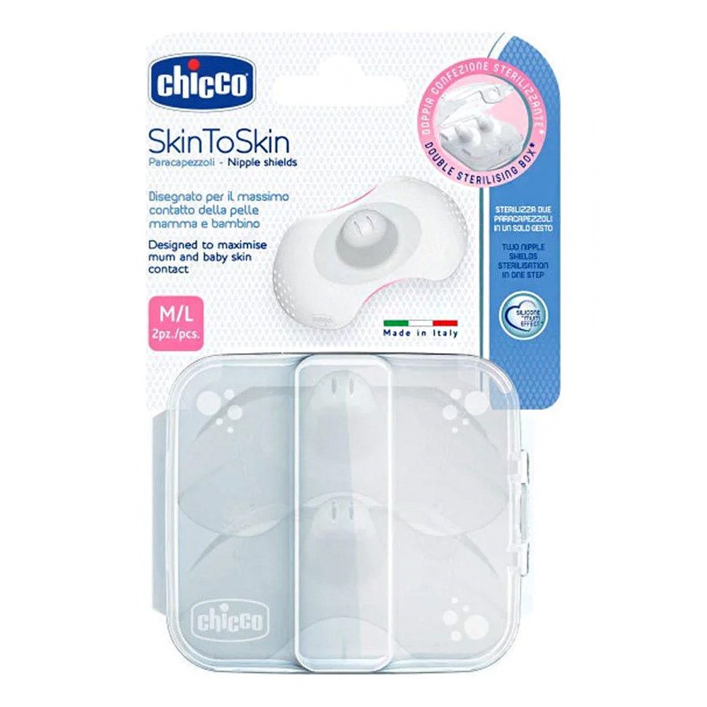 Chicco Ψευδοθηλές Σιλικόνης Skin To Skin M/L, 2τμχ