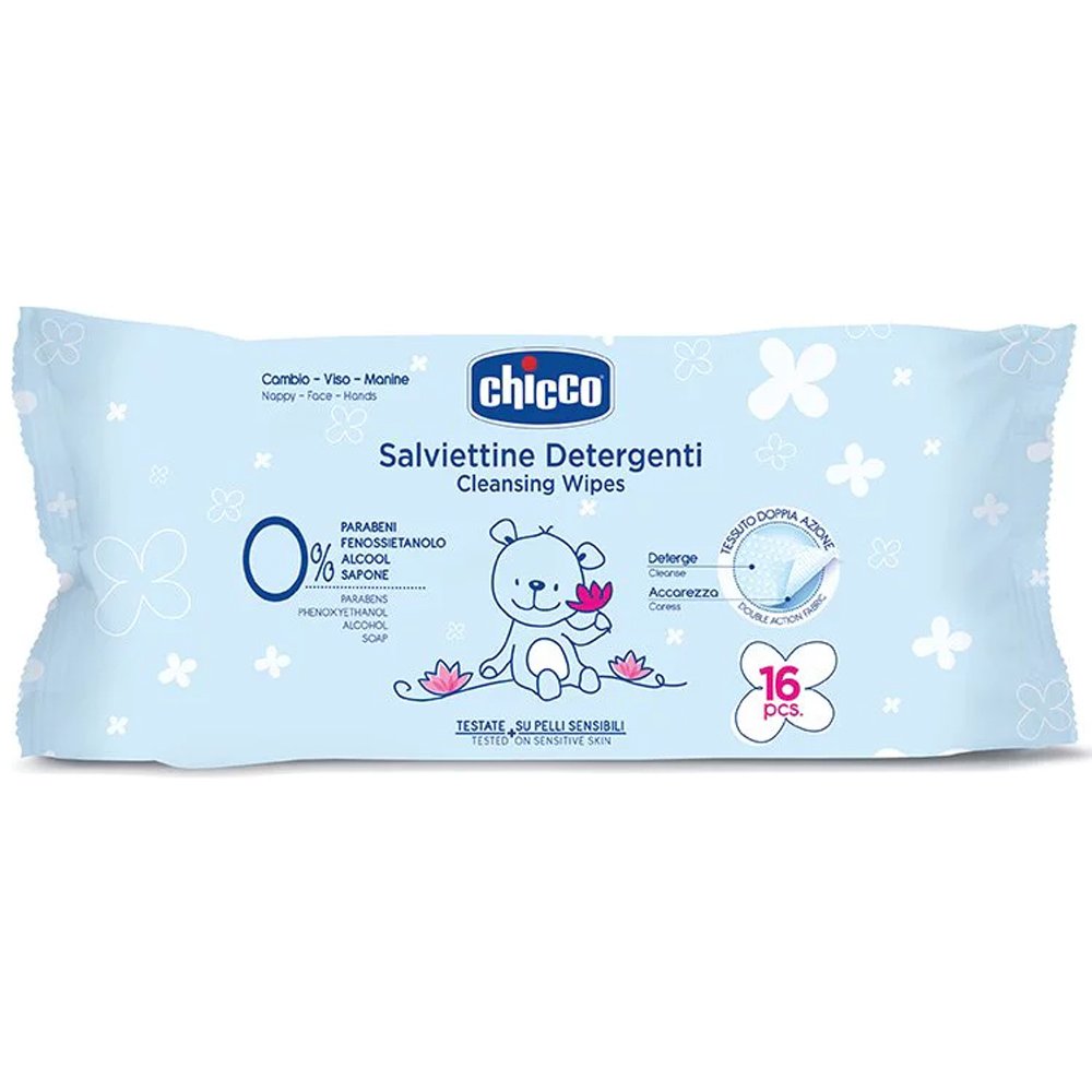 Chicco Απαλά Μωρομάντηλα Καθαρισμού, 16 τμχ Chicco Απαλά Μωρομάντηλα Καθαρισμού, 16 τμχ