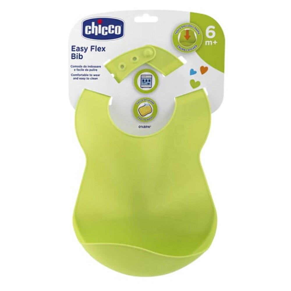 Chicco Easy Flex Bib Σαλάρια για Ψίχουλα Πράσινη 6m+ (16302-30), 1τεμ