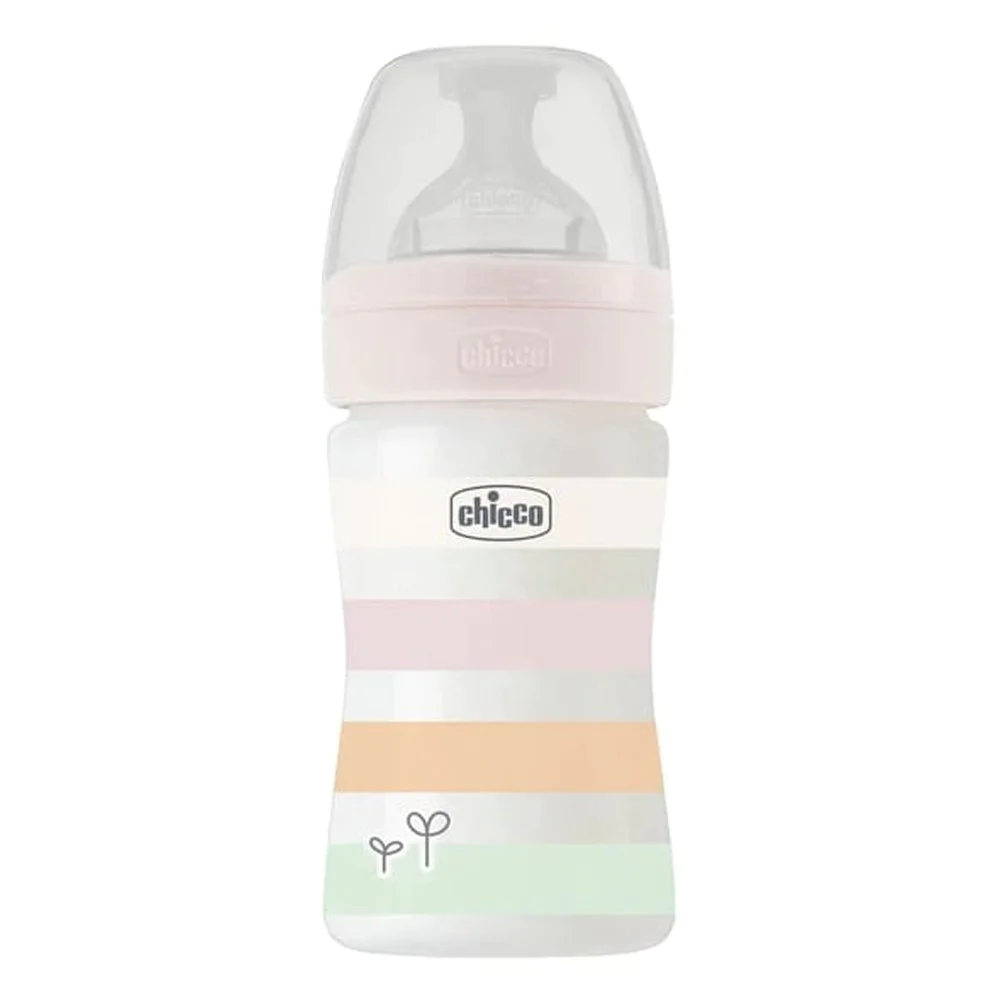Chicco Well Being Πλαστικό Μπιμπερό Κατά των Κολικών με Θηλή Σιλικόνης για 0m, 150ml Chicco Well Being Πλαστικό Μπιμπερό Κατά των Κολικών με Θηλή Σιλικόνης για 0m, 150ml