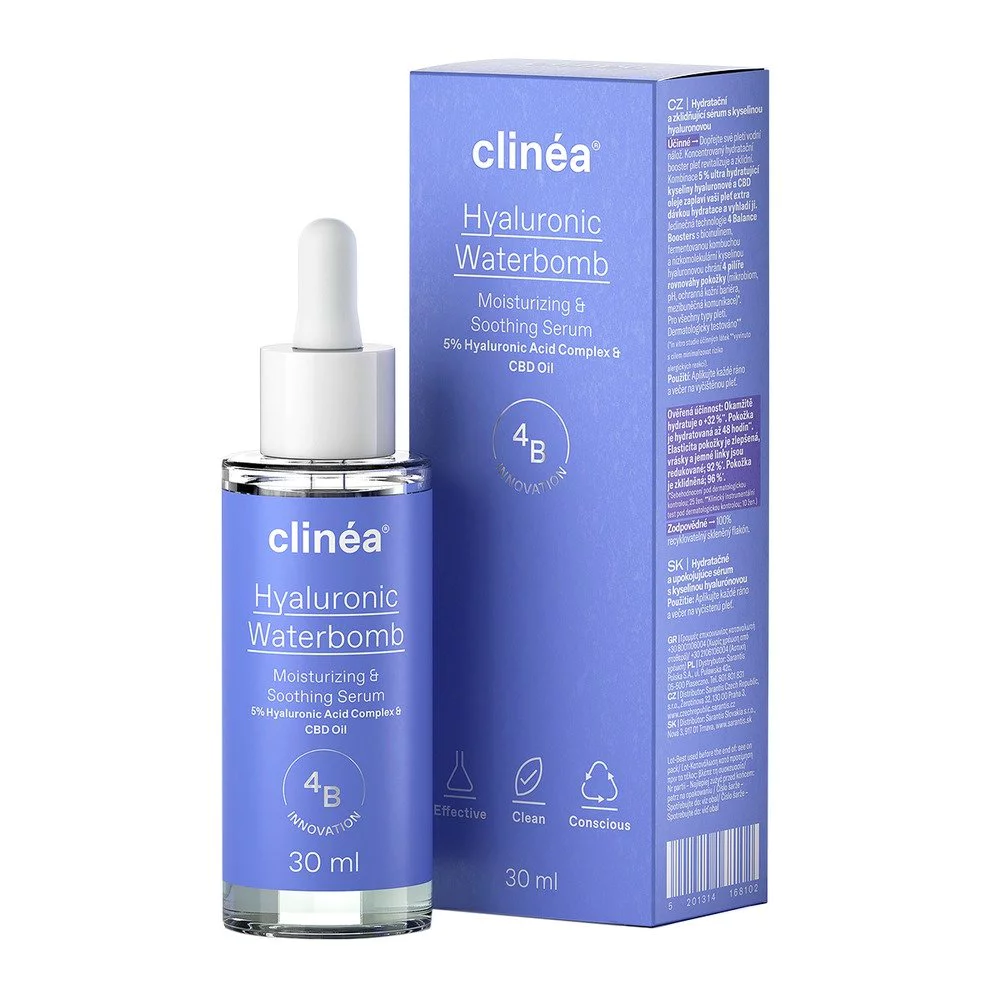 Clinéa Hyaluronic Waterbomb Ενυδατικός & Καταπραϋντικός Ορός, 30ml Clinéa Hyaluronic Waterbomb Ενυδατικός & Καταπραϋντικός Ορός, 30ml