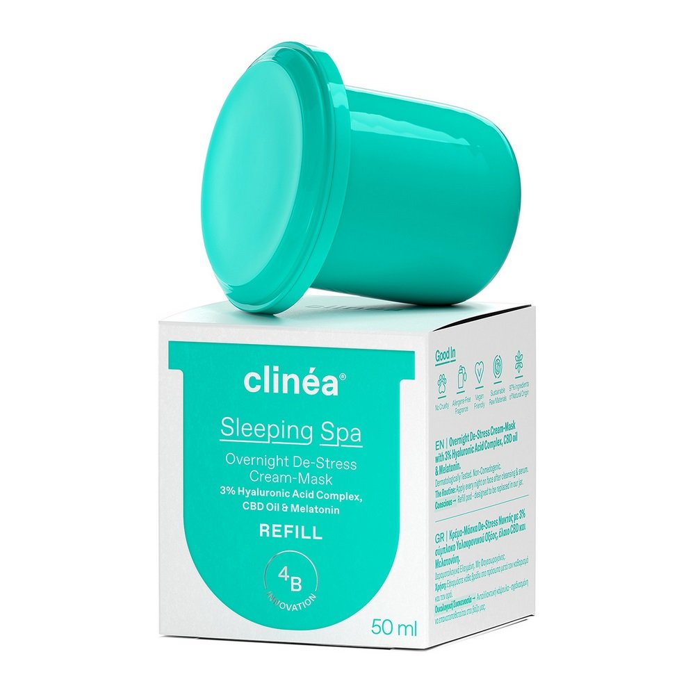Clinéa Sleeping Spa Refill Κρέμα Μάσκα De-Stress Nυκτός, 50ml