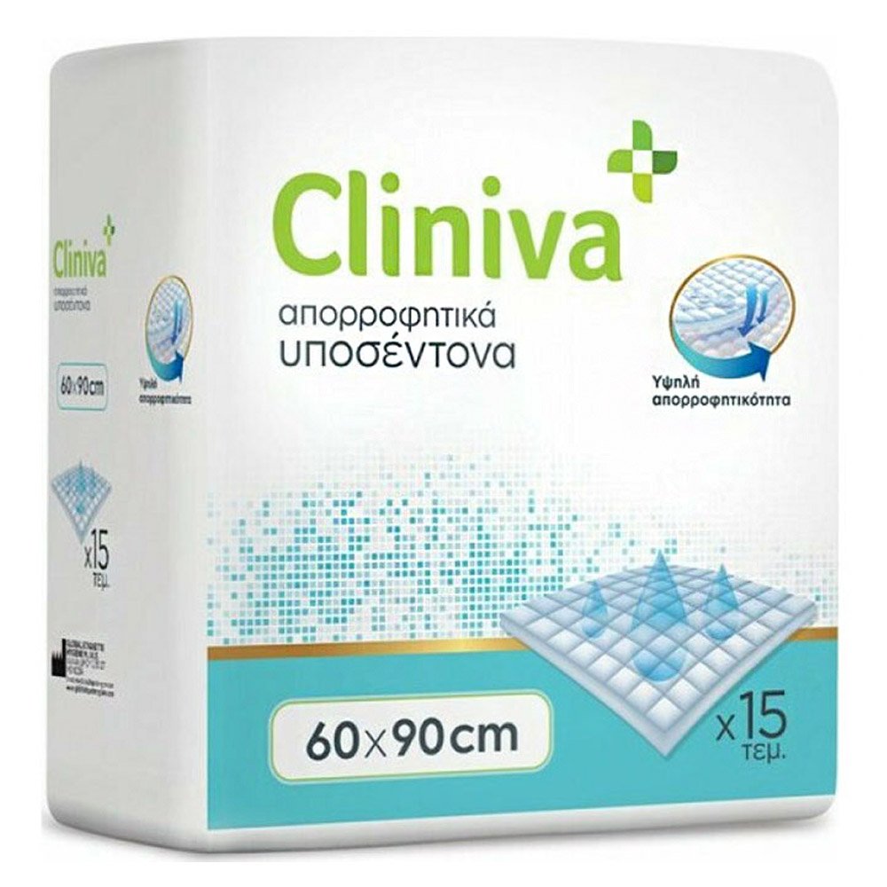 Cliniva Bed Υποσέντονο Μιας Χρήσης 60x90, 15τμχ