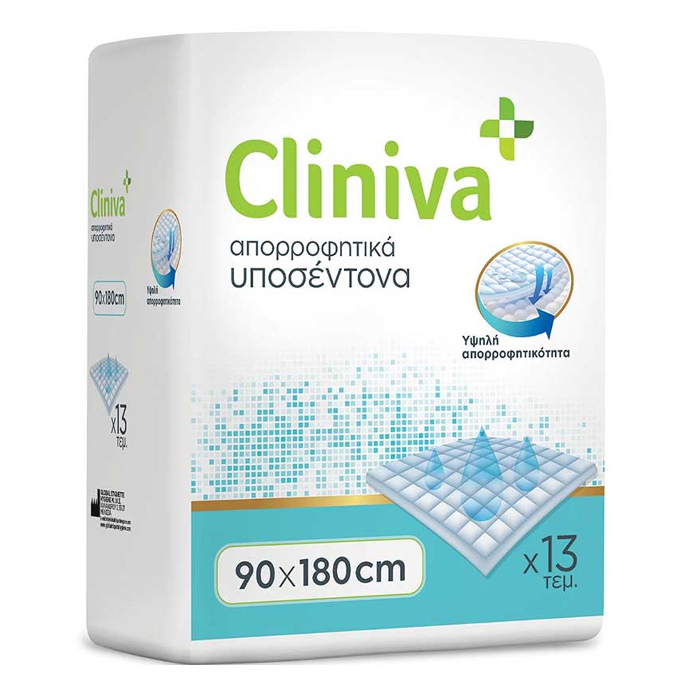 Cliniva Bed Υποσέντονο Μιας Χρήσης 90x180, 13τμχ