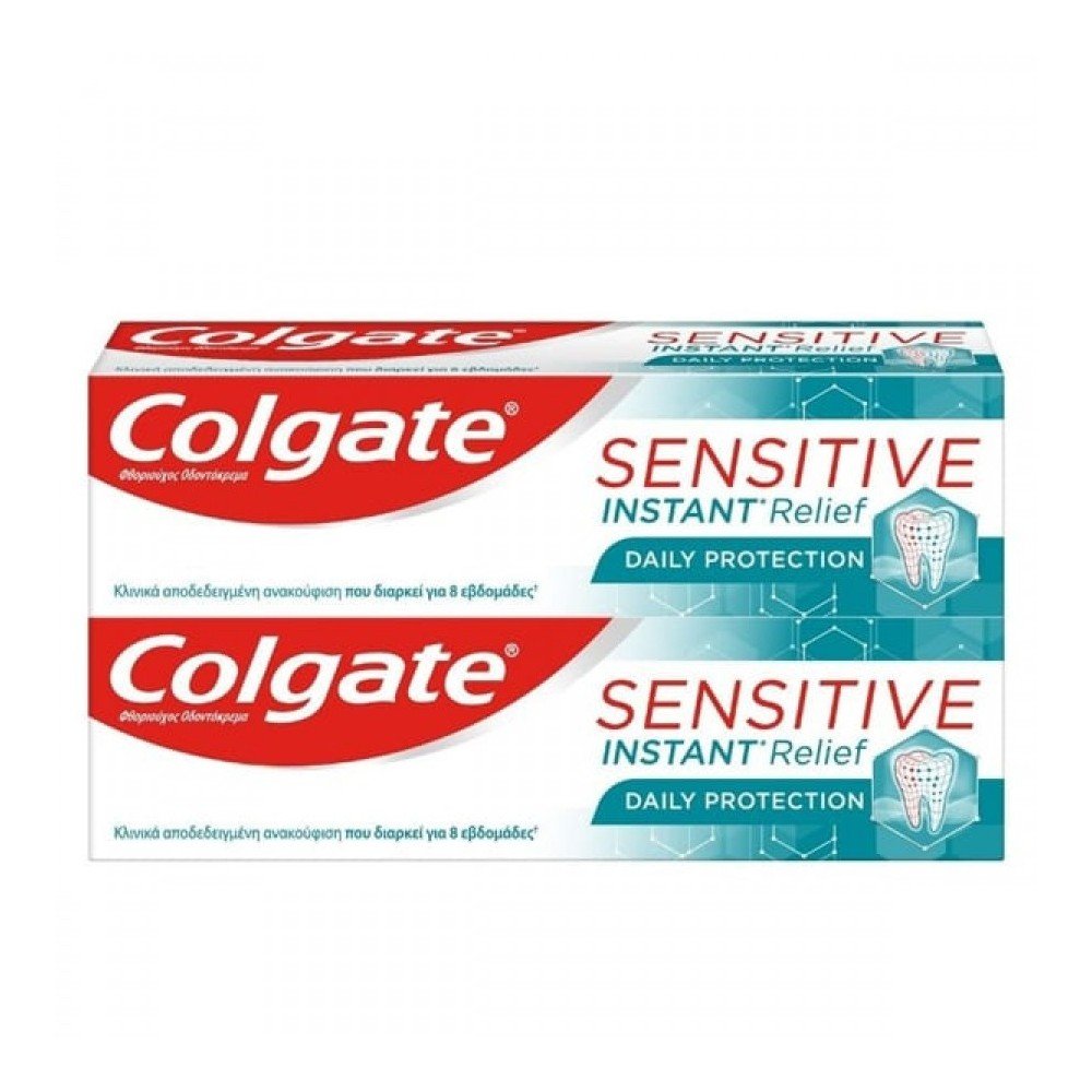 Colgate Sensitive Instant Relief Daily Protection Οδοντόκρεμα Άμεσης Ανακούφισης για Ευαίσθητα Δόντια 1+1 Δώρο, 150ml