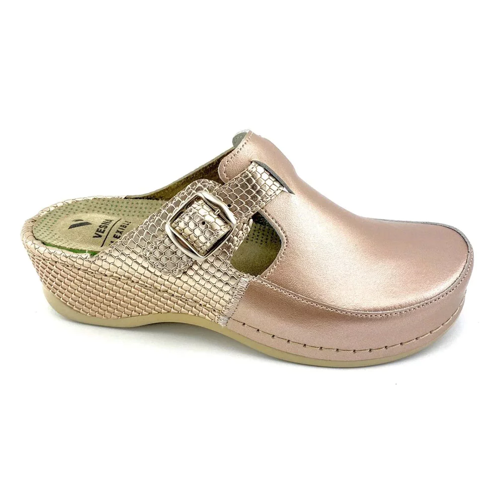 Comfort Way Ανατομικά Δερμάτινα Σαμπό Ροζ Χρυσο κωδ.300, 1ζευγάρι Comfort Way Ανατομικά Δερμάτινα Σαμπό Ροζ Χρυσο κωδ.300, 1ζευγάρι