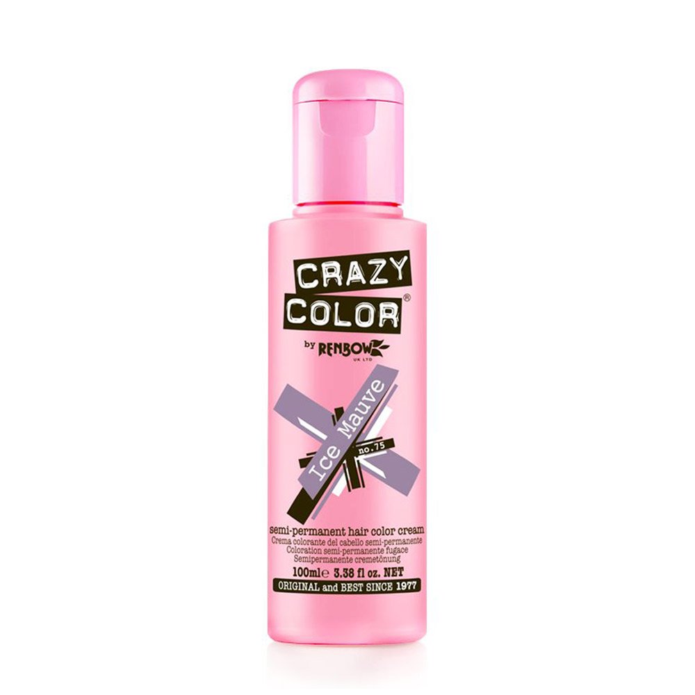 Crazy Color Semi Permanent Hair Color Ημιμόνιμη Βαφή Bubblegum Ice Mauve (Νο75), 100ml