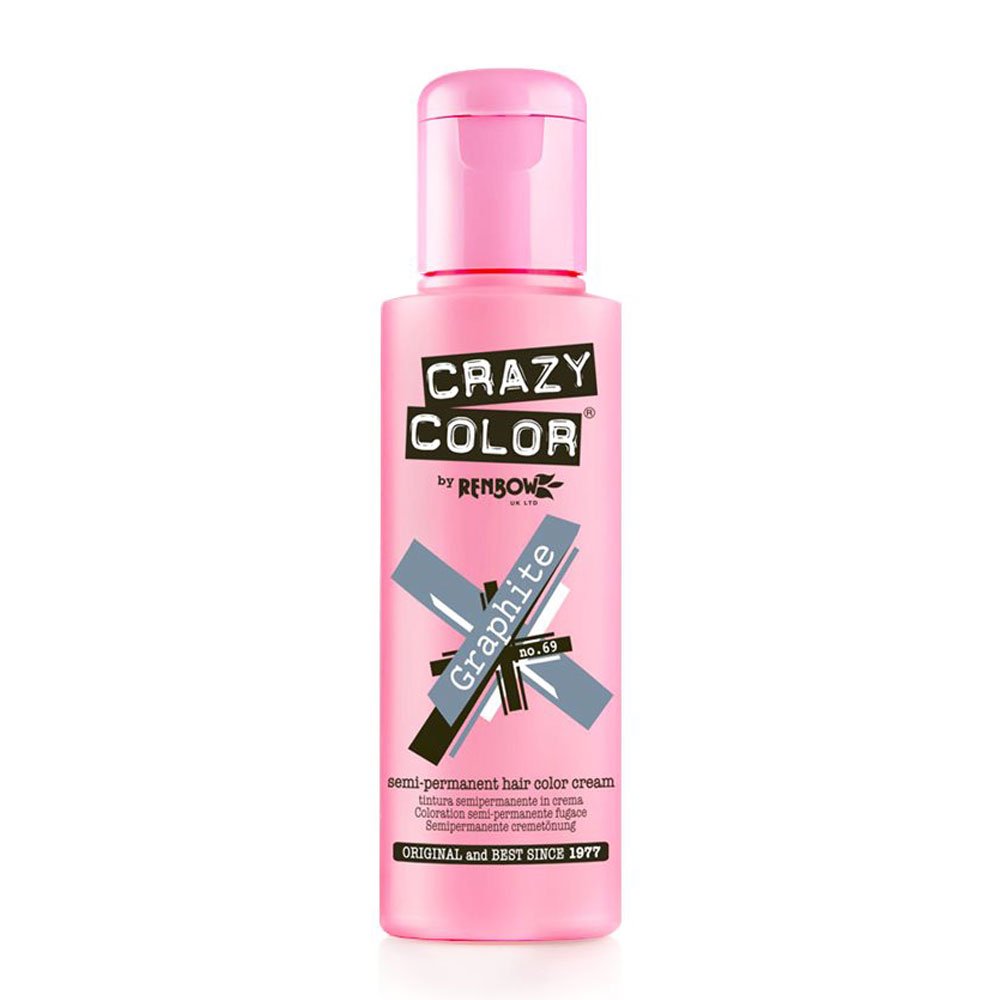 Crazy Color Semi Permanent Hair Color Ημιμόνιμη Βαφή Graphite Twist (Νο69), 100ml