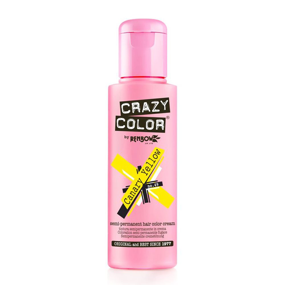 Crazy Color Semi Permanent Hair Color Ημιμόνιμη Βαφή Canary Yellow (Νο49), 100ml