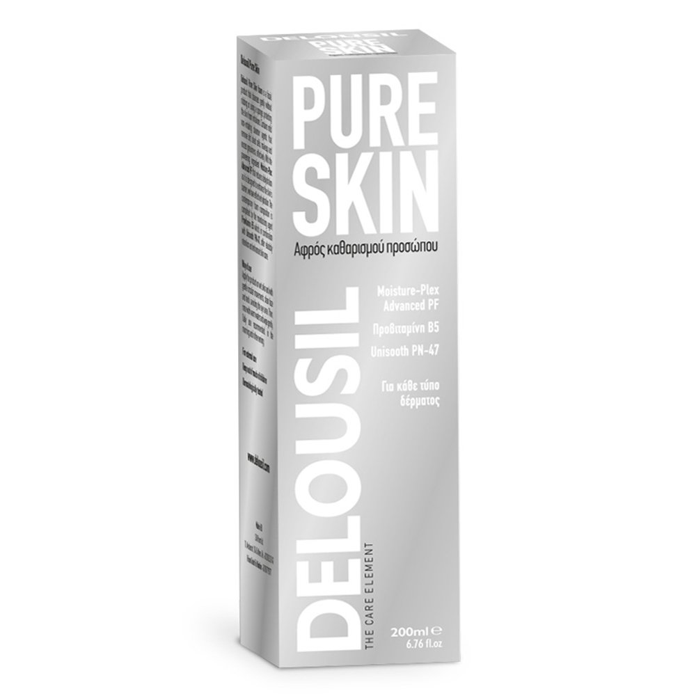 Delousil Pure Skin Face Cleansing Foam Αφρός Καθαρισμού Προσώπου, 200ml