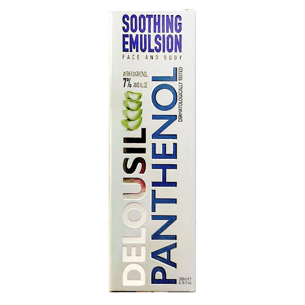 Delousil Panthenol Soothin Emulsion Γαλάκτωμα Προσώπου & Σώματος με Iσχυρούς Eνυδατικούς Παράγοντες με Πανθενόλη, 200ml