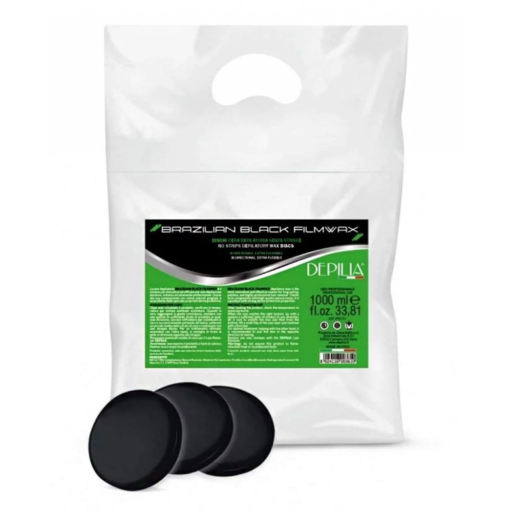 Depilia Brazilian Black Filmwax Κερί Αποτρίχωσης σε Δίσκους για Χρήση Χωρίς Ταινίες, 1000ml 