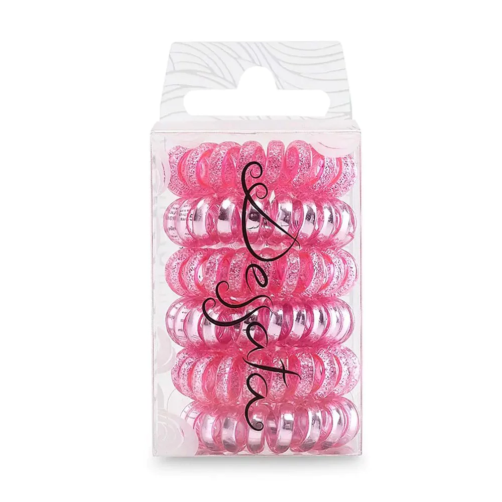 Dessata Hair Ties Set Λαστιχάκια Μαλλιών Ροζ Μεταλλιζέ, 6τμχ Dessata Hair Ties Set Λαστιχάκια Μαλλιών Ροζ Μεταλλιζέ, 6τμχ