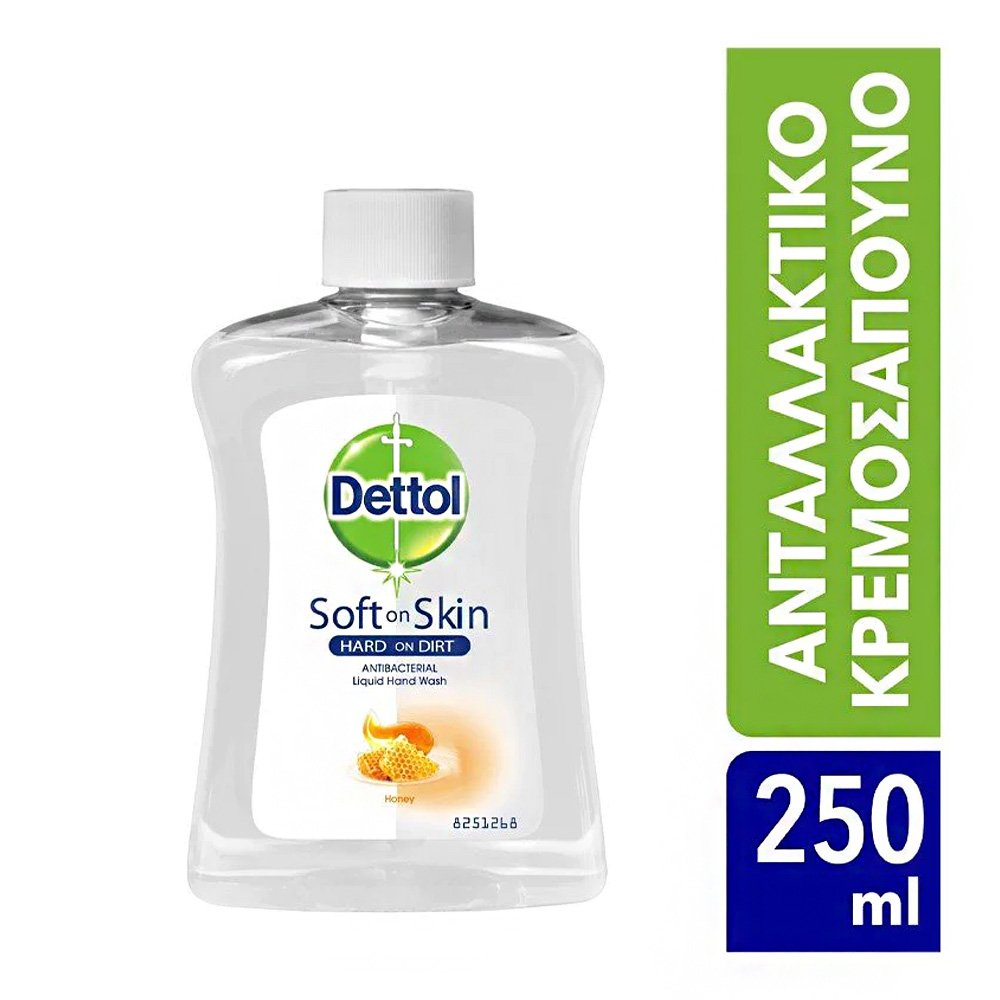 Dettol Honey Soft On Skin Hard On Dirt Refill Liquid Hand Wash Ανταλλακτικό Κρεμοσάπουνο,250ml